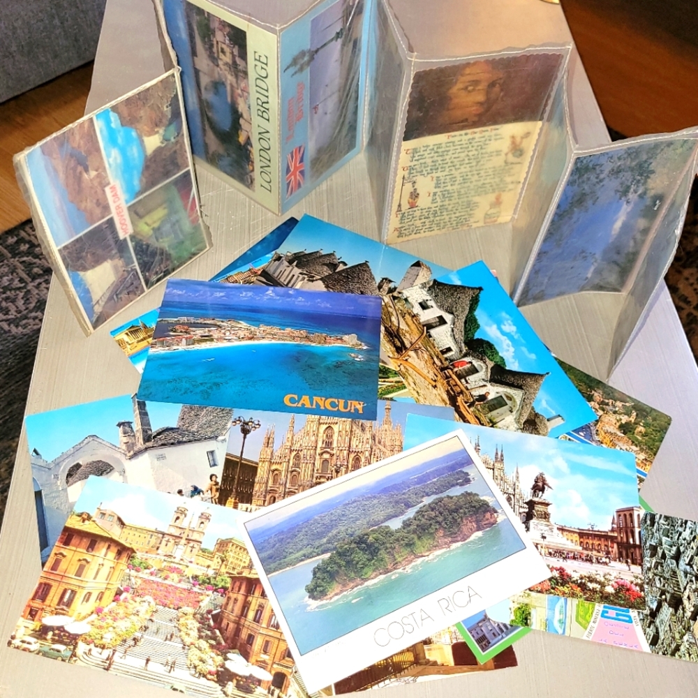 Set of 34 Vintage World Traveler's Postcards